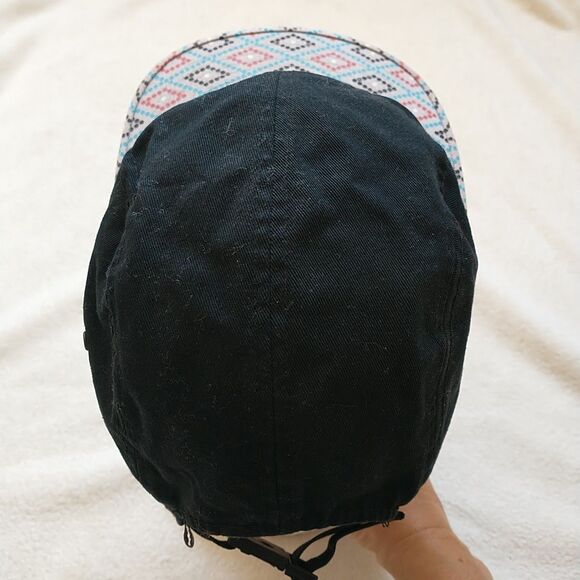 HUF Hex Volley Cap Hat Unisex OS Black Diamond Bill Cotton Logo Strap Back USA - Picture 8 of 12